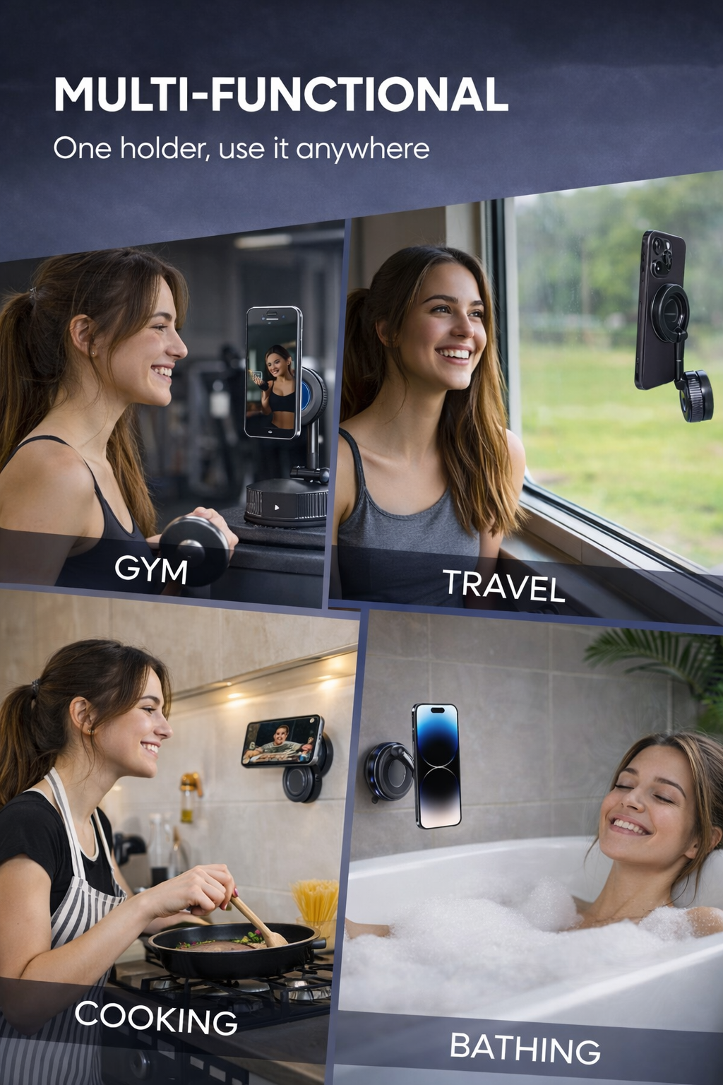 New Foldable Vacuum Adsorption Magnetic Car Phone Holder 2025 Suction Cup Dedicated Navigation Phone Holder