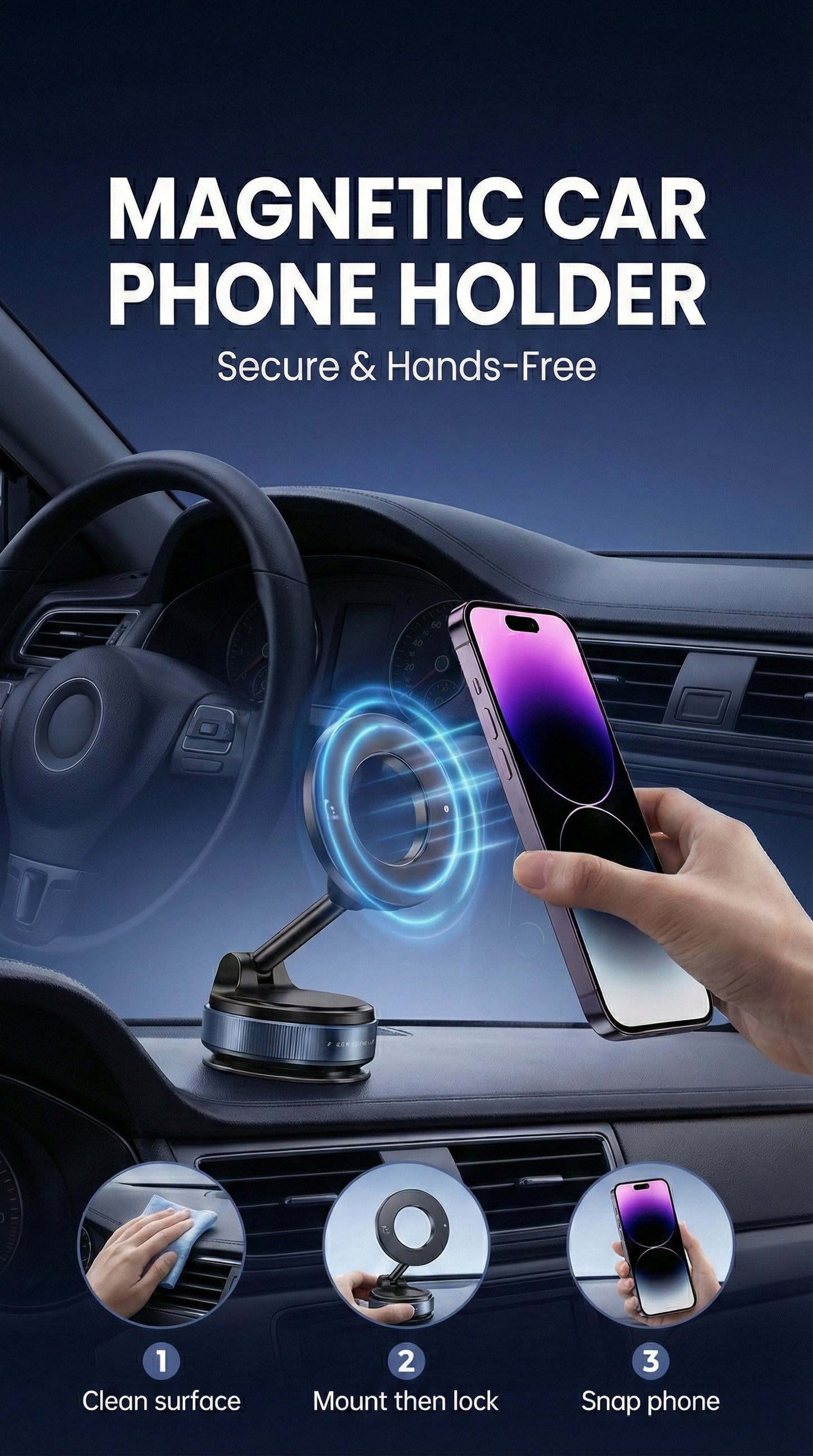 Soporte Magnético Premium para Teléfono 360° – Estabilidad Total